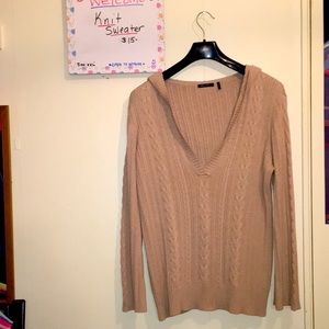 Brown Cable Knot Sweater